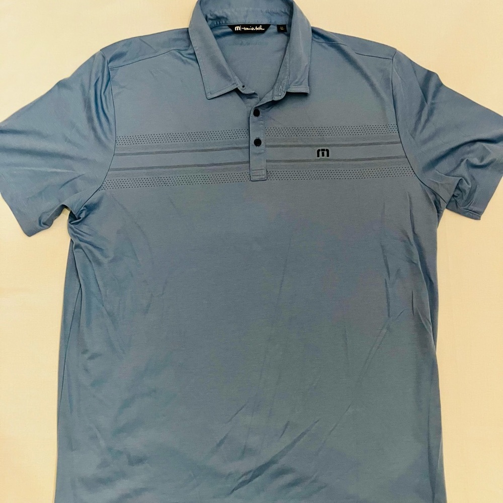 Travis Mathew Light Blue Polo Shirt